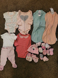 Baby girls 0-3 months clothing bundle