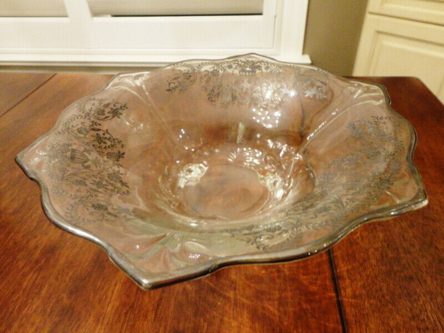 Silver & Glass -25th Anniversary Tea Set, Glass Tray & Bowl in Arts & Collectibles in Kitchener / Waterloo - Image 4