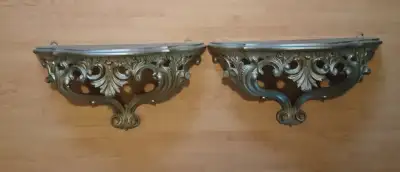 Vintage Rococo Wall Bracket/Shelves Console Hanging Shelves, View more
