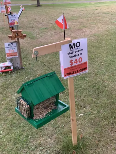 Bird feeder starting at $60 with custom colours available Tray style bird feeder available starting...