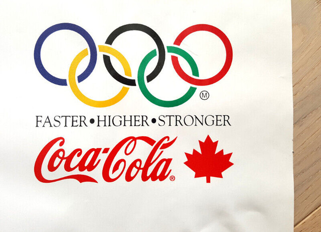 Large 1996 Coca-Cola Atlanta Olympic Poster in Arts & Collectibles in City of Toronto - Image 3