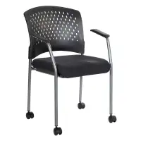 New Office Star Plastic Back Chair with Casters
