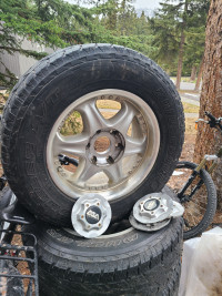 17” alum. truck rims  (chevy 6-bolt) & tires - $600