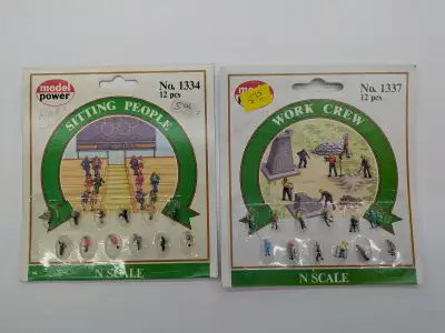 Selling 2 new Model Power figure sets. Asking $5 each. Please check my other ads for more N scale an...