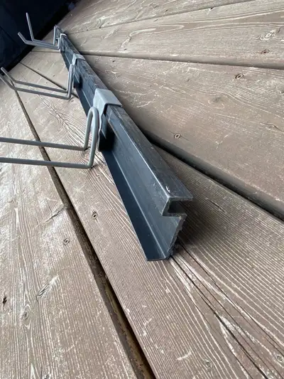 Garage/shed Storage hooks on rail, View more