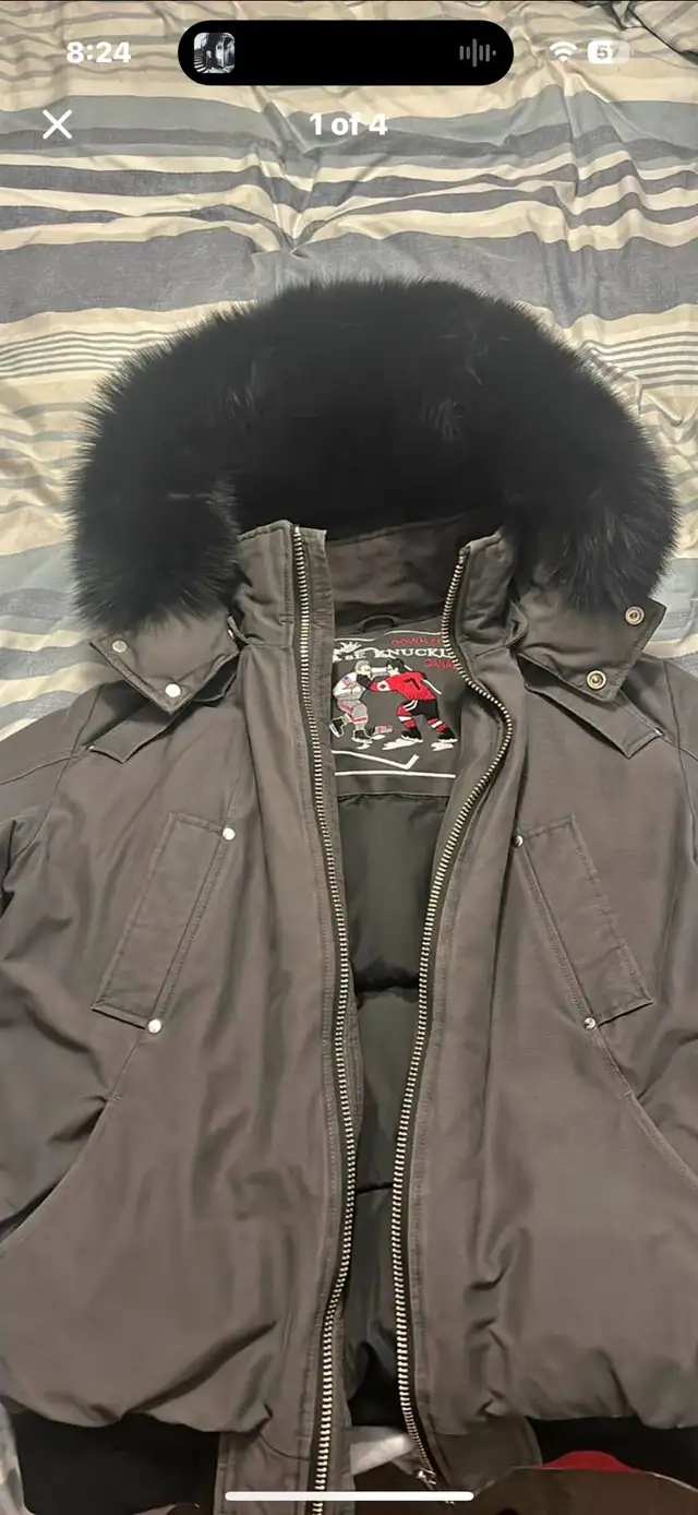 Mooseknuckles Sherling Bomber Jacket  in Men's in Kitchener / Waterloo - Image 2