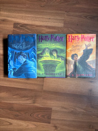 last three harry potter books (hardcover) 