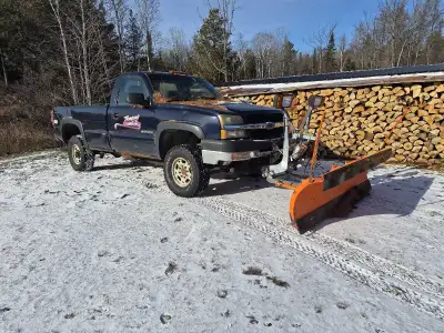 Chevy truck and plow. Plow only used for personal driveway. No issues with plow, excellent condition...