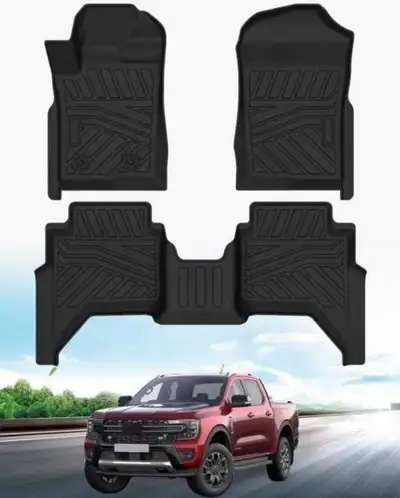 2019-24 Ford Ranger SuperCrew Floor Liner All-Weather Mats, View more