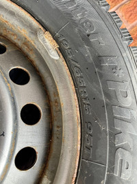 Winter tires on rims. 195/65R15