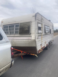 20’ Glendette camper trailer storage flat deck parts coup