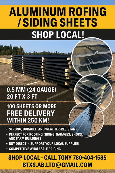Heavy-duty Galvanized High Grade Steel Sheets-20ft x 3ft wide -built tough for Canadian winters! The...