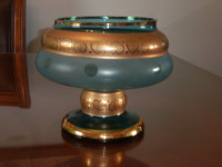 Vase vintage en verre de bohème