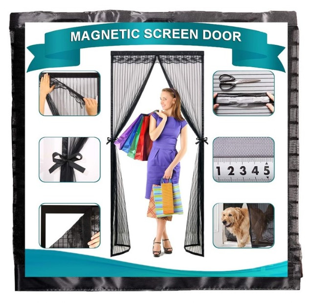 36"X82" Magnetic screen door-keep bugs out. (Brand new in a bag) in Outdoor Décor in Mississauga / Peel Region