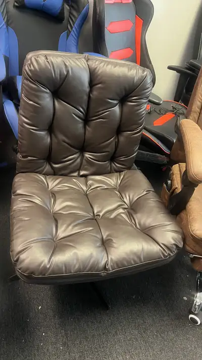 High Back Comfy Cross Legged Office Chair No Wheels Armless, View more