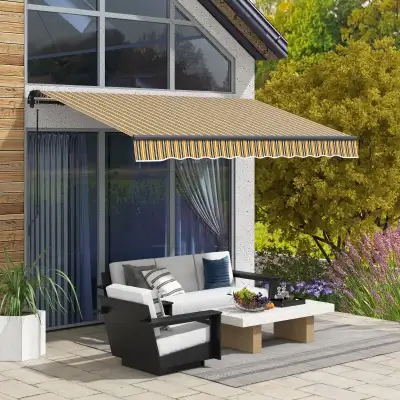 280 GSM 10' x 8' Retractable Awning, UV Resistant , View more