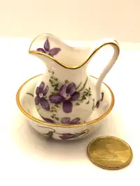  Hammersley, England bone china mini wash jug and bowl