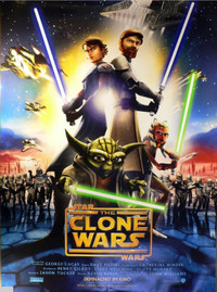 Star Wars The Clone Wars Movie Poster Print 23 x 34 RARE NEW