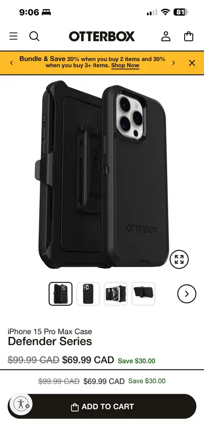 OtterBox Defender Series for iPhone 15 Pro Max, View more
