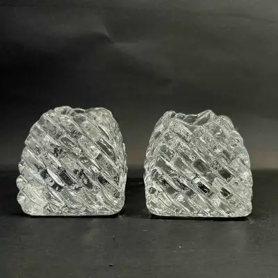 2 Kosta Boda Vtg Basket Weave candle holder Kjell Engman 3", View more