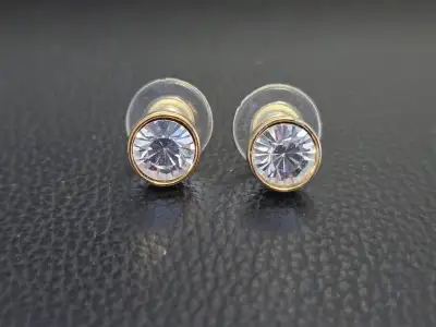 Swarovski Crystal Earrings 1 cm diameter $25 .5 cm diameter $15