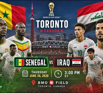 FIFA World Cup 2026 Senegal vs Iraq match in Toronto, View more