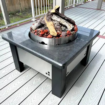 NAPOLEON Outdoor Natural Gas Fire Pit with Granite Top, View more