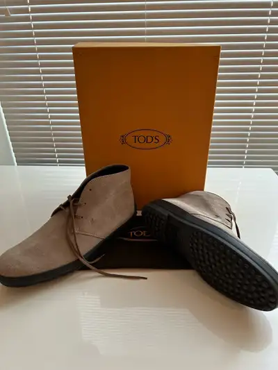 Authentic - Brand New - Purchased @Holt Renfrew. Men's TOD'S chukka boots. Suede upper, rubber sole....