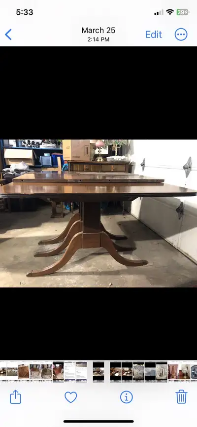 Antique Dinning Room Table And Six Chairs , View more