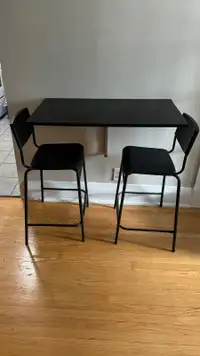 IKEA wall mount table and two chairs