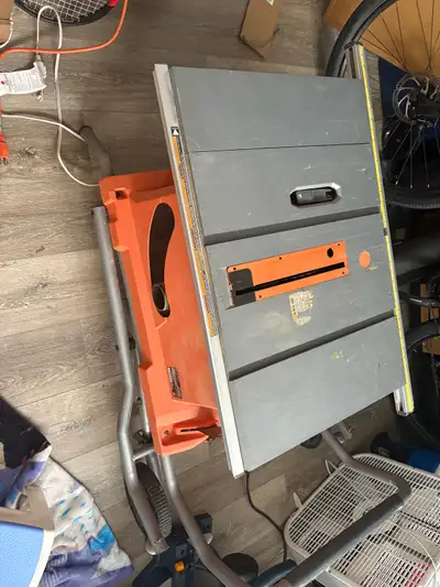 Ridgid 10” Table saw with Folding Stand/wheels, View more