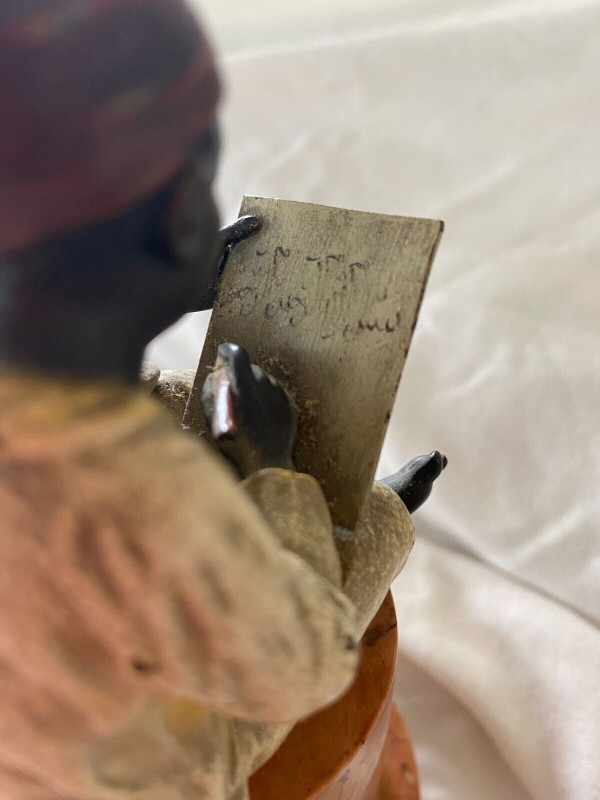 FRANZ BERGMAN SEATED BOY WRITING in Arts & Collectibles in Bedford - Image 4