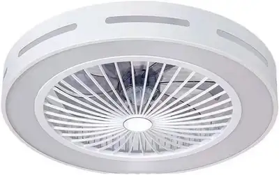 Modern Ceiling Fan with LED Light & Remote Control – Flush Mount, View more