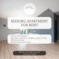 Seeking 1 or 2 bedroom apartment in Saint John, NB