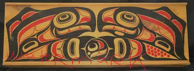 HAIDA INDIGENOUS PAINTED SALMON, SLIDING LID BOX, View more