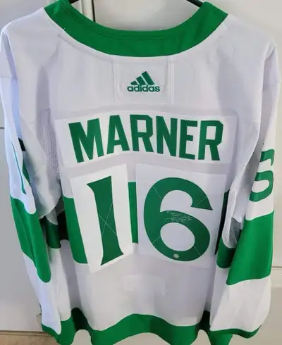 Toronto Maple Leafs Mitch Marner ST. PATS Adidas pro jersey FRAMEWORTH COA INCLUDED $550