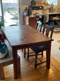 Hardwood Kitchen Table 36”x59x”29”