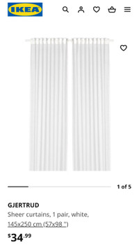 Ikea Gjertrud curtain set