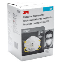 3M 8210V Particulate Respirator 10/box, only $15/box