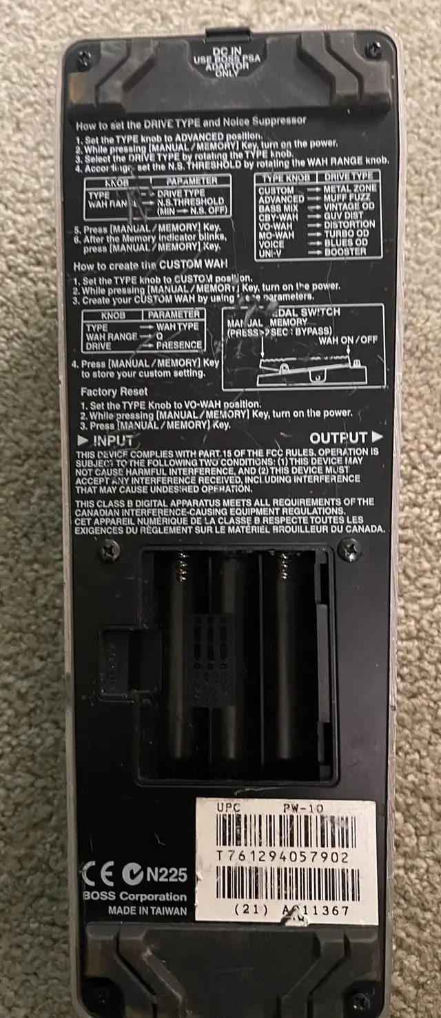 Boss PW-10 V-Wah Pedal in Amps & Pedals in Peterborough - Image 4