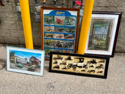 4 AUTO FRAMED PRINTS / LITHOS - LUMBERS FORD PACKARD SPARKUHL, View more