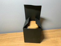 10oz Frosted Candle Jar Container Vessels+Bamboo Lid+Black Box