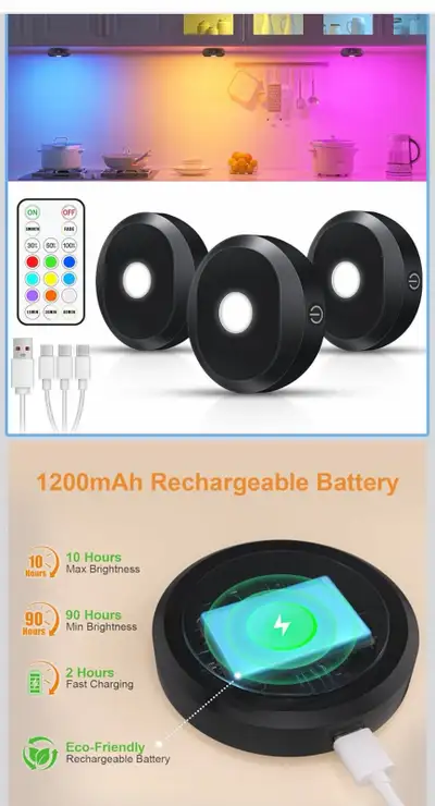 RGB Puck Lights, View more