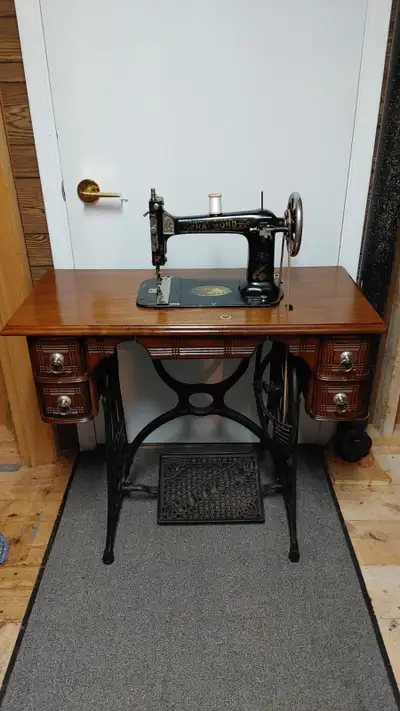 Antique Raymond Treadle Sewing Machine, View more