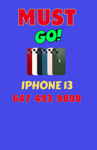 Must Go! iPhone 13 (128GB) - $550 – Unlocked