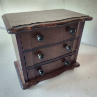 Jewelry Music Box Wood Vintage