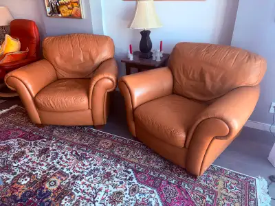 ITALSOFA leather chair set