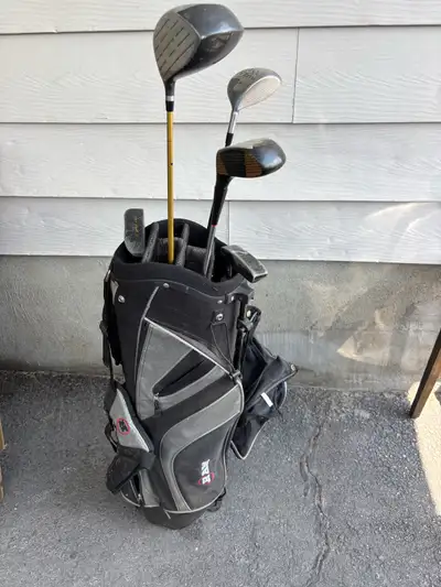 ram golf bag with some clubs , View more