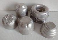 Vintage aluminum jelly molds