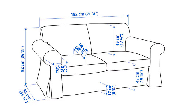 IKEA 2 Seat Couch - Grey in Couches & Futons in St. Catharines - Image 3
